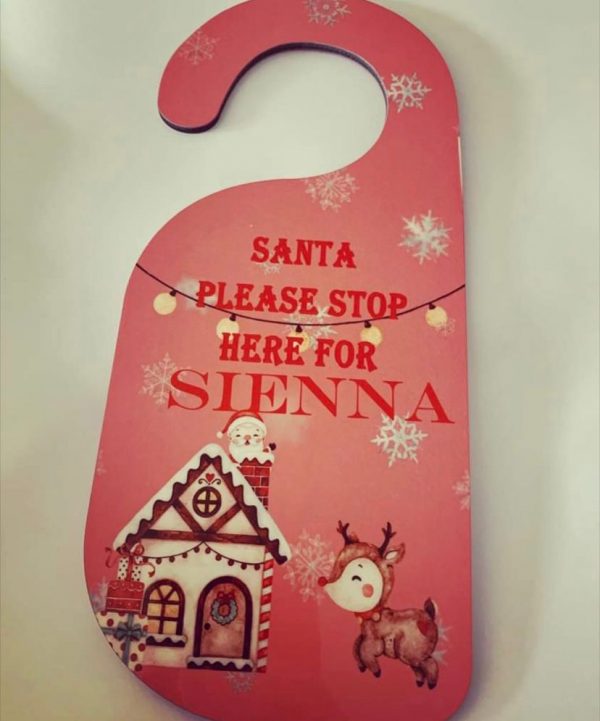 personalized Christmas door signs