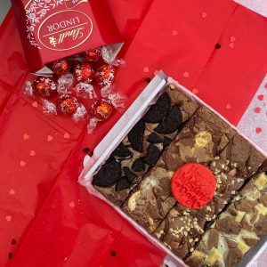 Treat your Valentine to our exclusive Brownie Box, a delightful blend of rich, chocolatey goodness, perfect for sharing on this day of love. At only £18 plus postage, it's the sweetest way to say "I care.